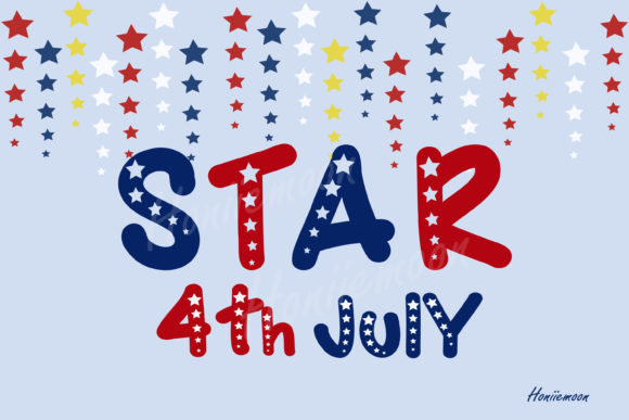 Celebrate Design with the Star 4th July Display Font