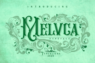 Melvca: A Vintage Art Nouveau Typeface for Botanical Designs