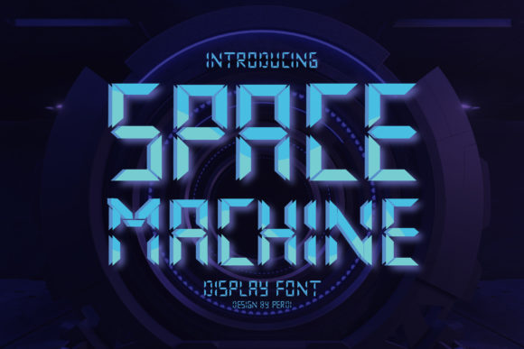 Space Machine: A Bold Display Font for Futuristic Designs